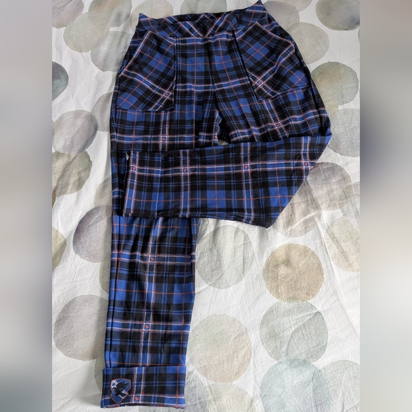 Rare: Harry Potter Ravenclaw Tartan Cuffed Pants | Blackmilk Size Small - Picture 5 of 9